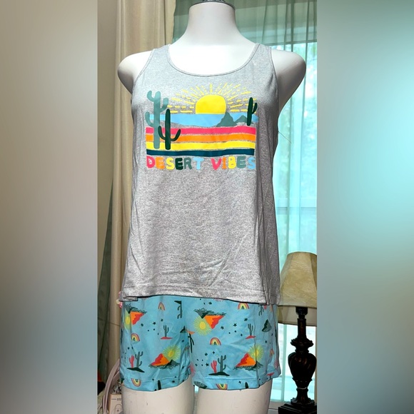 NWT Desert Vibes Tank & Shorts PJ set tagless - Picture 1 of 7